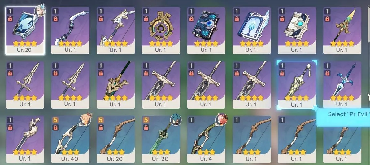 GI1417 Starter Neuvillette Yoimiya account AR22 